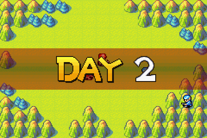 Day 2 map showing both armies closing in on each other