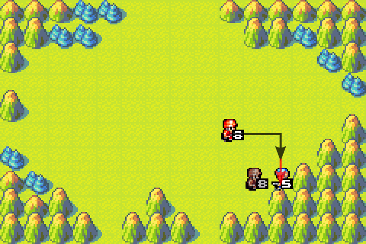 Player infantry advancing toward the last Blue Moon unit to deliver the final blow