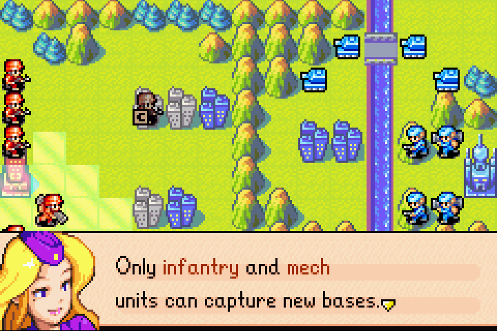 Nell reminding the player to be cautious when deploying units into unsecured areas near enemy forces