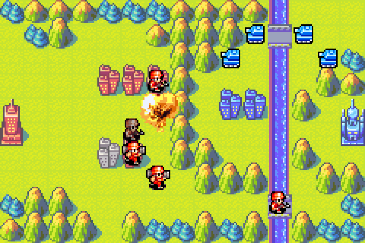 1 HP mech eliminated — path cleared to set up the tank bait on the mountain