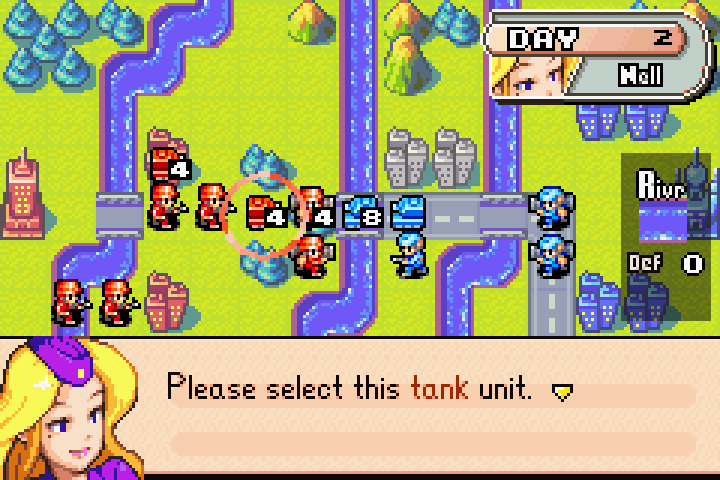 Nell directing Ophelia to select one of the damaged mechs and use Join to merge them