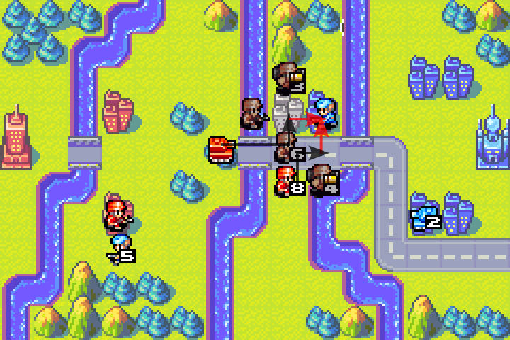Setting up the final attack — tank and infantry targeting Olaf’s last infantry unit