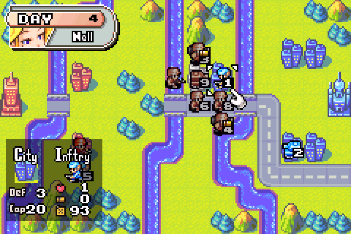 Bad luck — the enemy infantry survives at 1 HP, and Orange Star lost a tank in the exchange