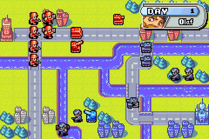 Olaf’s other infantry moving north — Orange Star will need to commit some infantry south to intercept