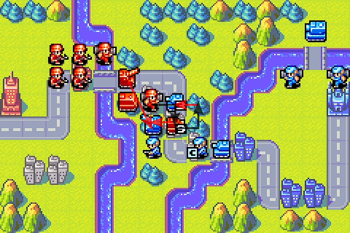 Day 2 overview — our forces positioned to eliminate Olaf’s tank and artillery