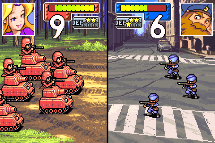 Tank attacking the infantry on the city — softening it up for another unit to finish