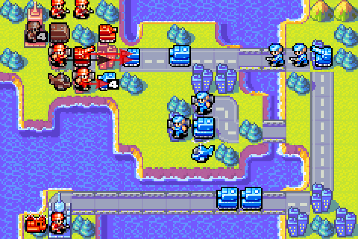Mech moves into the gap left by the advancing infantry; artillery repositioned to strike the enemy tank